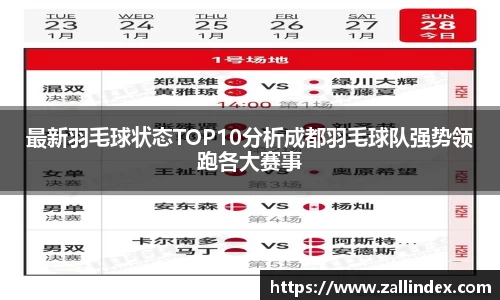 最新羽毛球状态TOP10分析成都羽毛球队强势领跑各大赛事