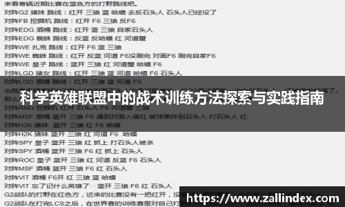 科学英雄联盟中的战术训练方法探索与实践指南