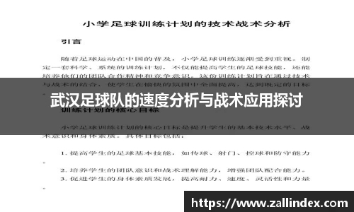 武汉足球队的速度分析与战术应用探讨
