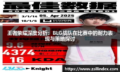 王者荣耀深度分析：BLG战队在比赛中的耐力表现与策略探讨